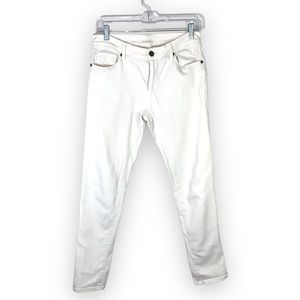 LOFT White Relaxed Skinny Jeans Petite 26/2P Mid Rise Denim
